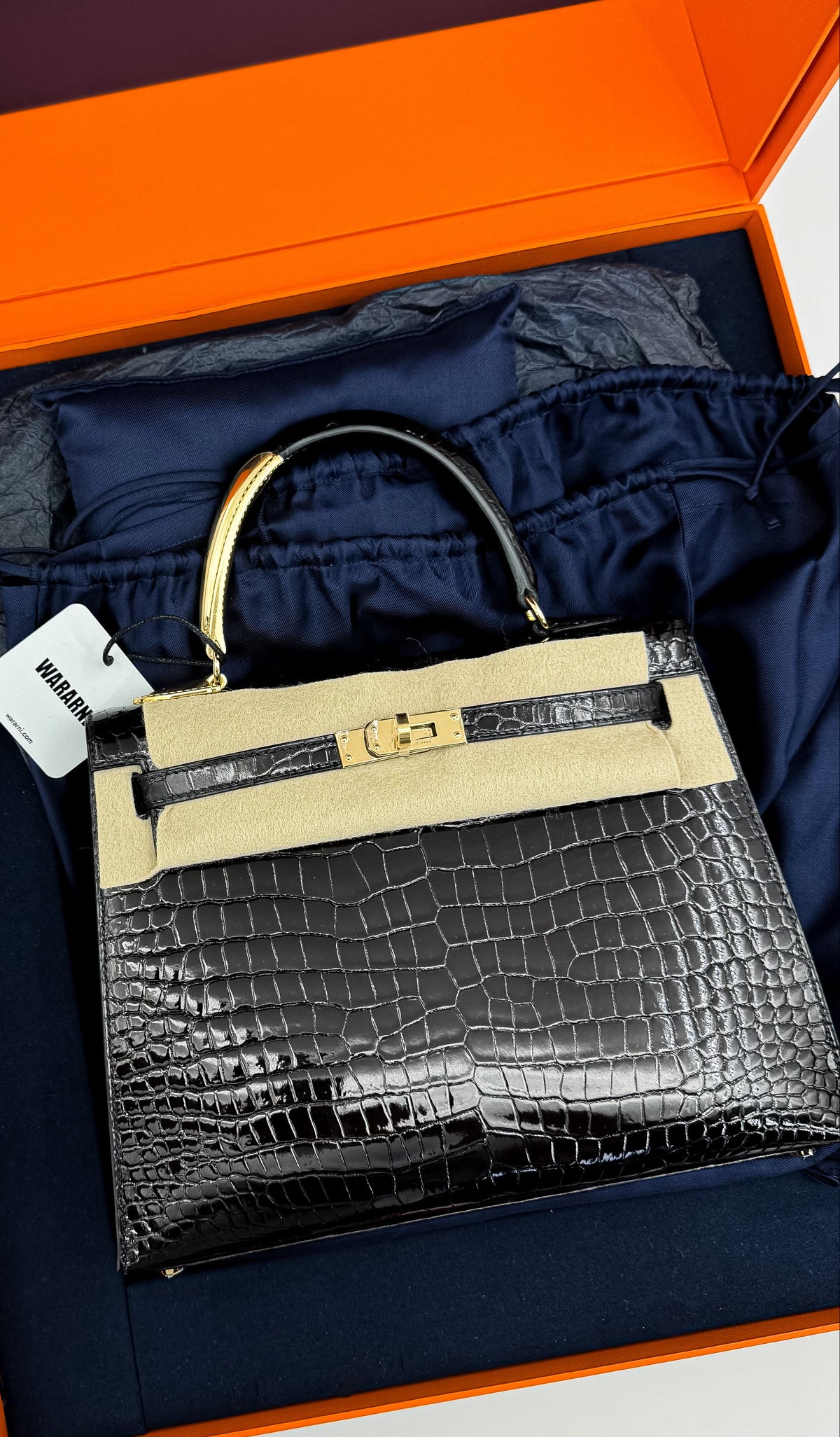 Hermès Kelly 25 Midas – Shiny Crocodile