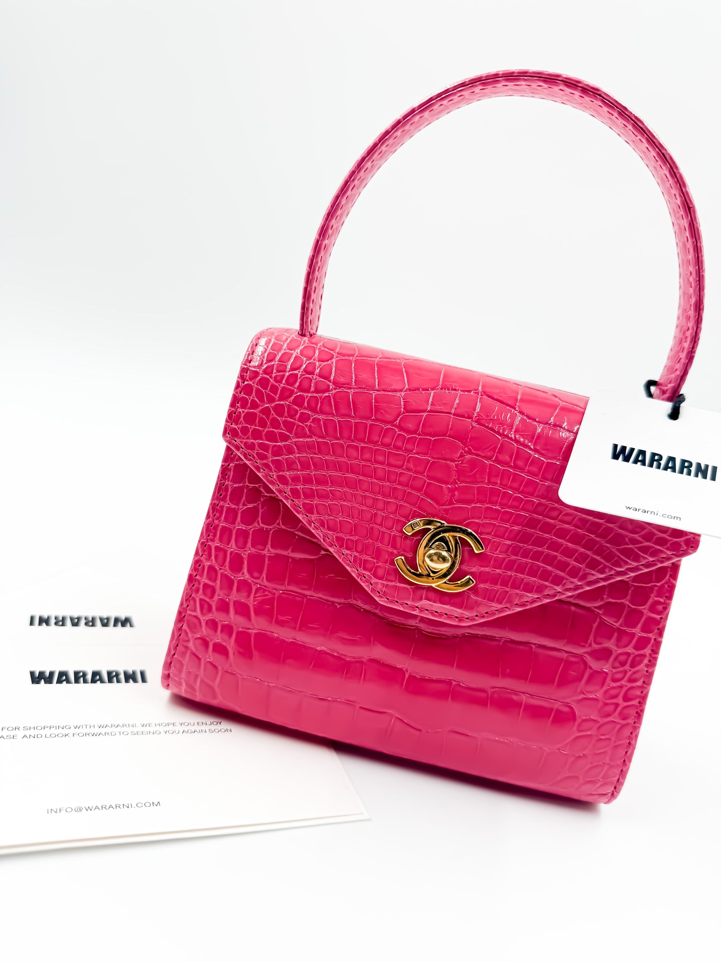 Chanel Vintage Pink Crocodile Mini Top-Handle — Collector’s Edition