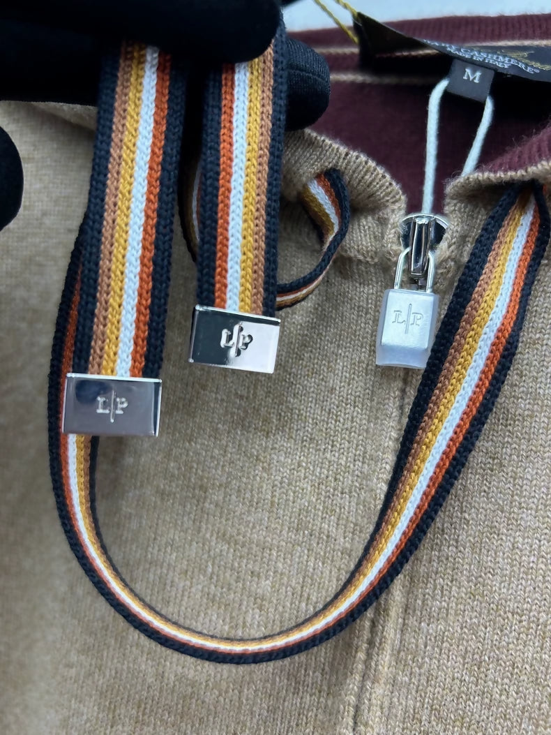 Loropiana cashmere knit hooded cardigan