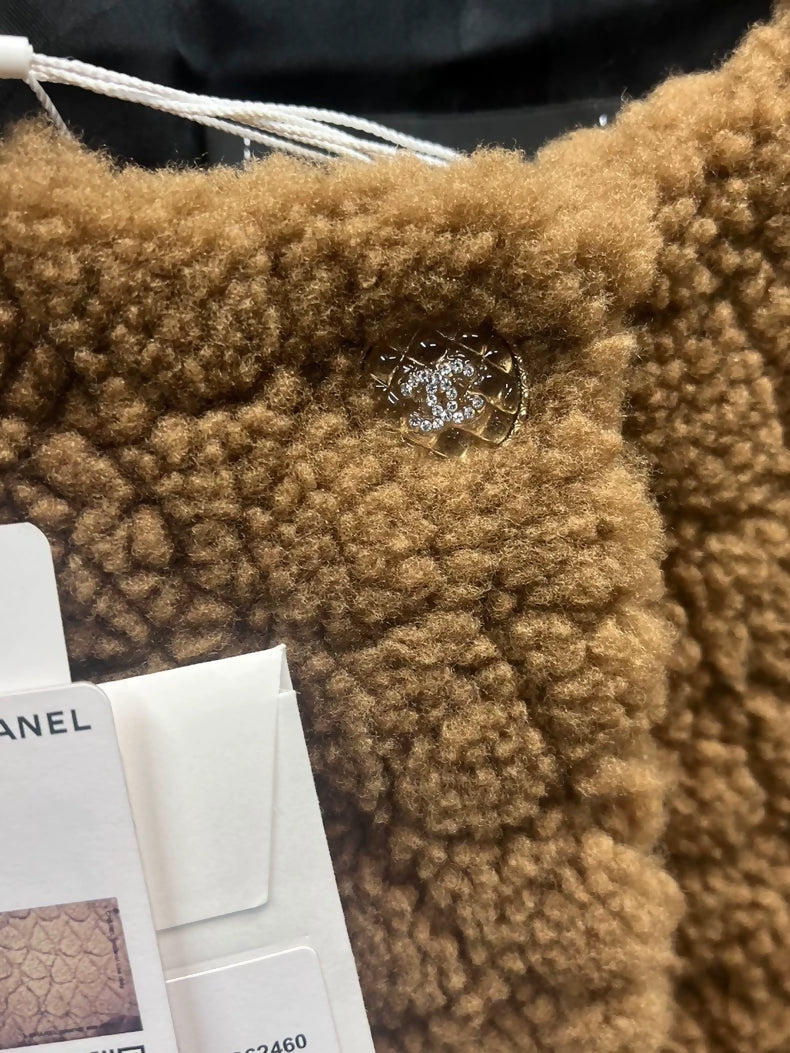 Chanel 21A Teddy Camel Fur Coat