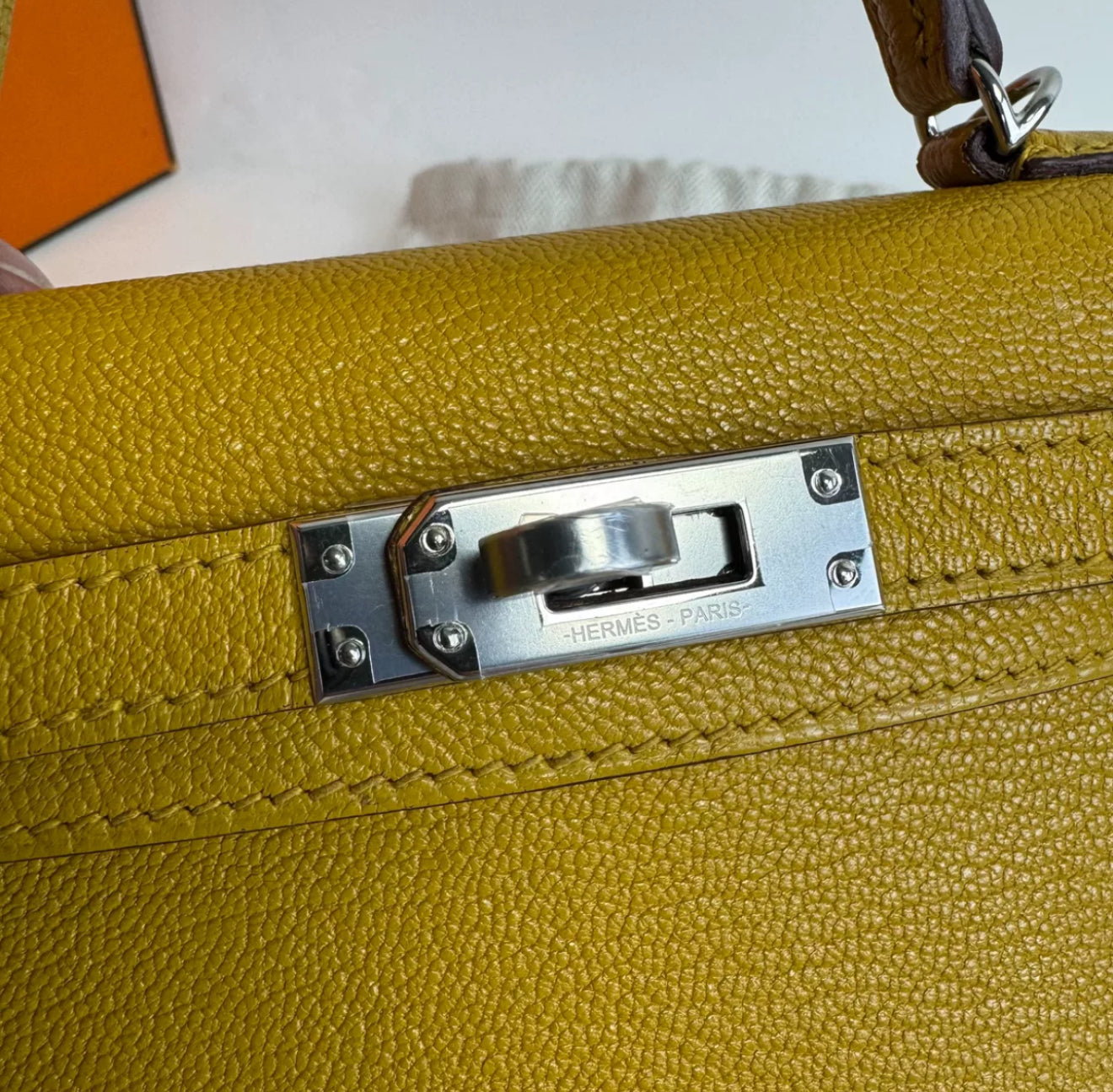 Hermès Kelly 20 Sellier Mini Jaune De Naples Epsom Leather Palladium Hardware