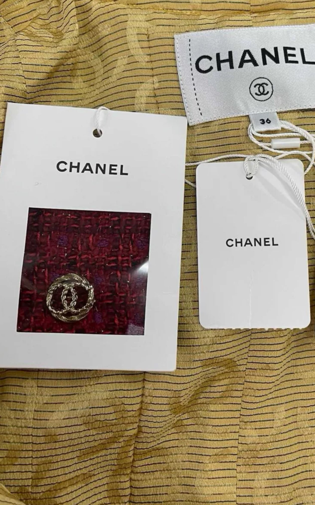Chanel 23B Red Tweed Jacket size 36