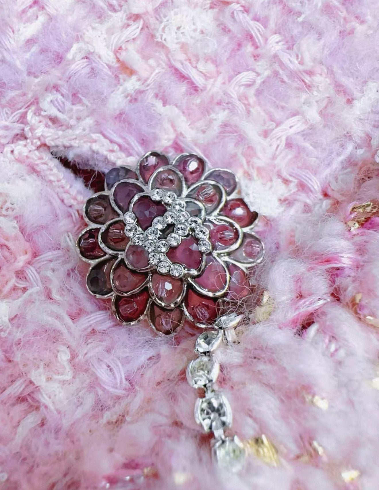 Chanel 23K fall/winter pink tweed jacket