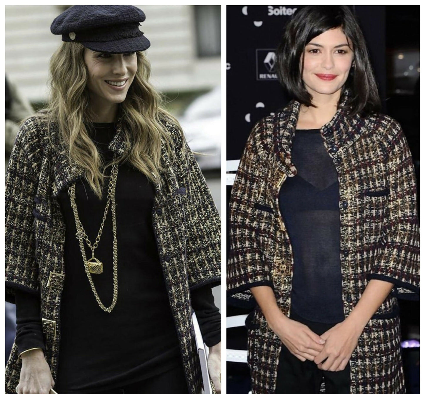 Iconic Chanel 11A Paris-Byzance Multicolor Gold Metallic Wool Tweed Coat FR 44