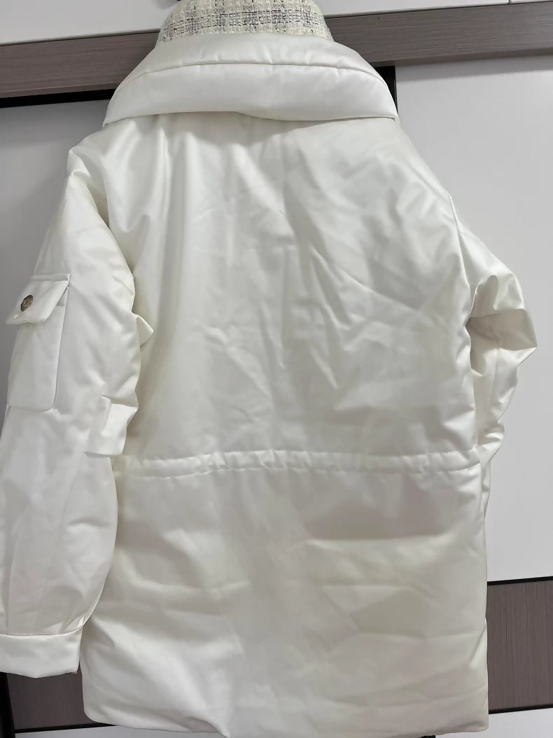 Chanel 22n white écru down jacket