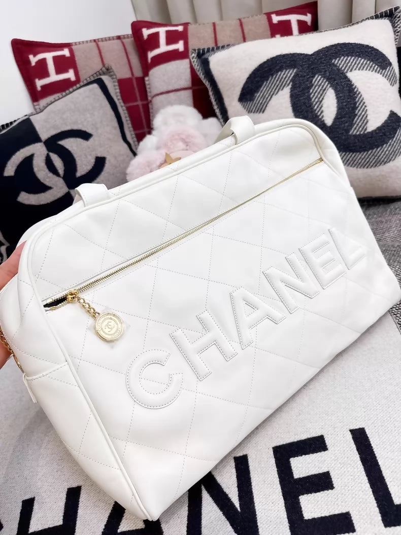 Chanel 23C White tote Bag