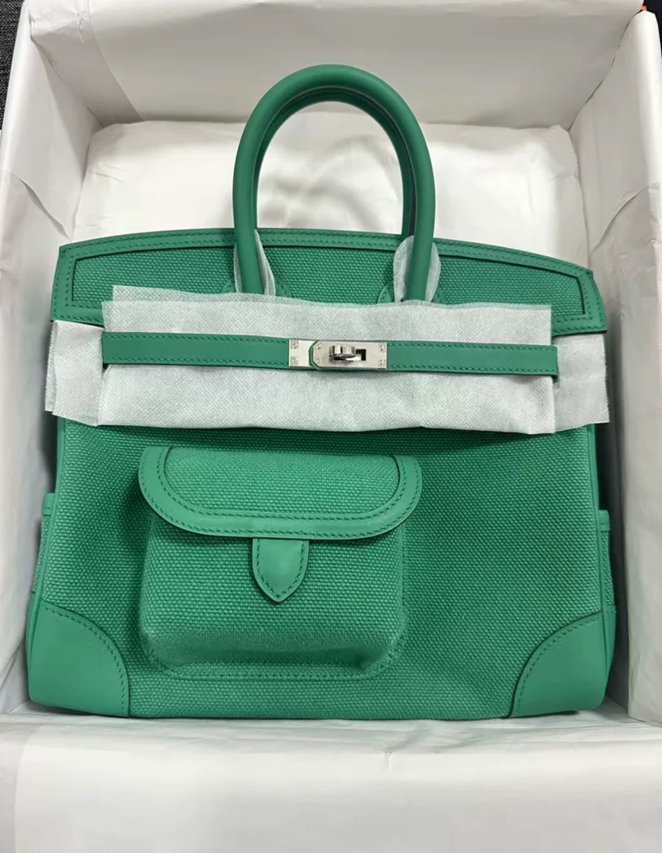 Hermès Birkin 25 Vert Vertigo Cargo Palladium Hardware