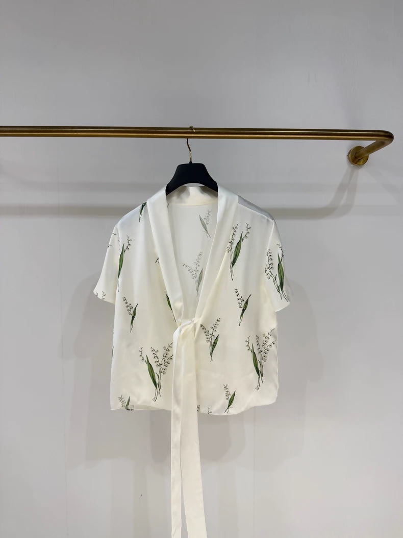 Dior 2026 New White Silk Crepe Shirt