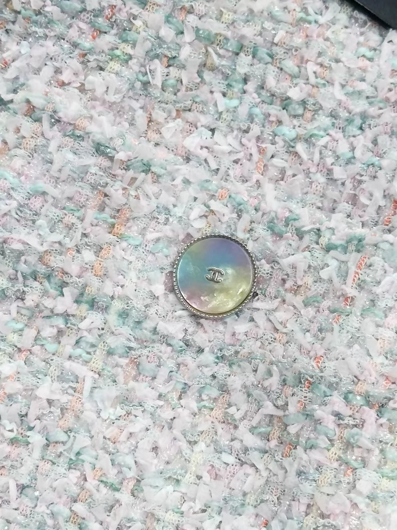 Chanel 25P purple iridescent tweed skirt