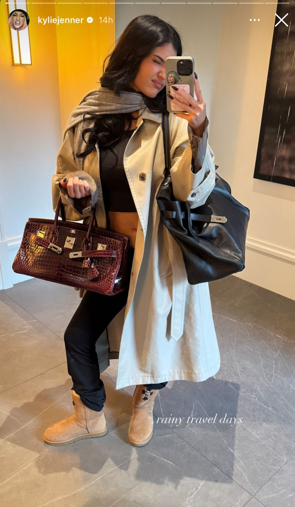 Hermes Kelly 50 relax black leather palladium hardware