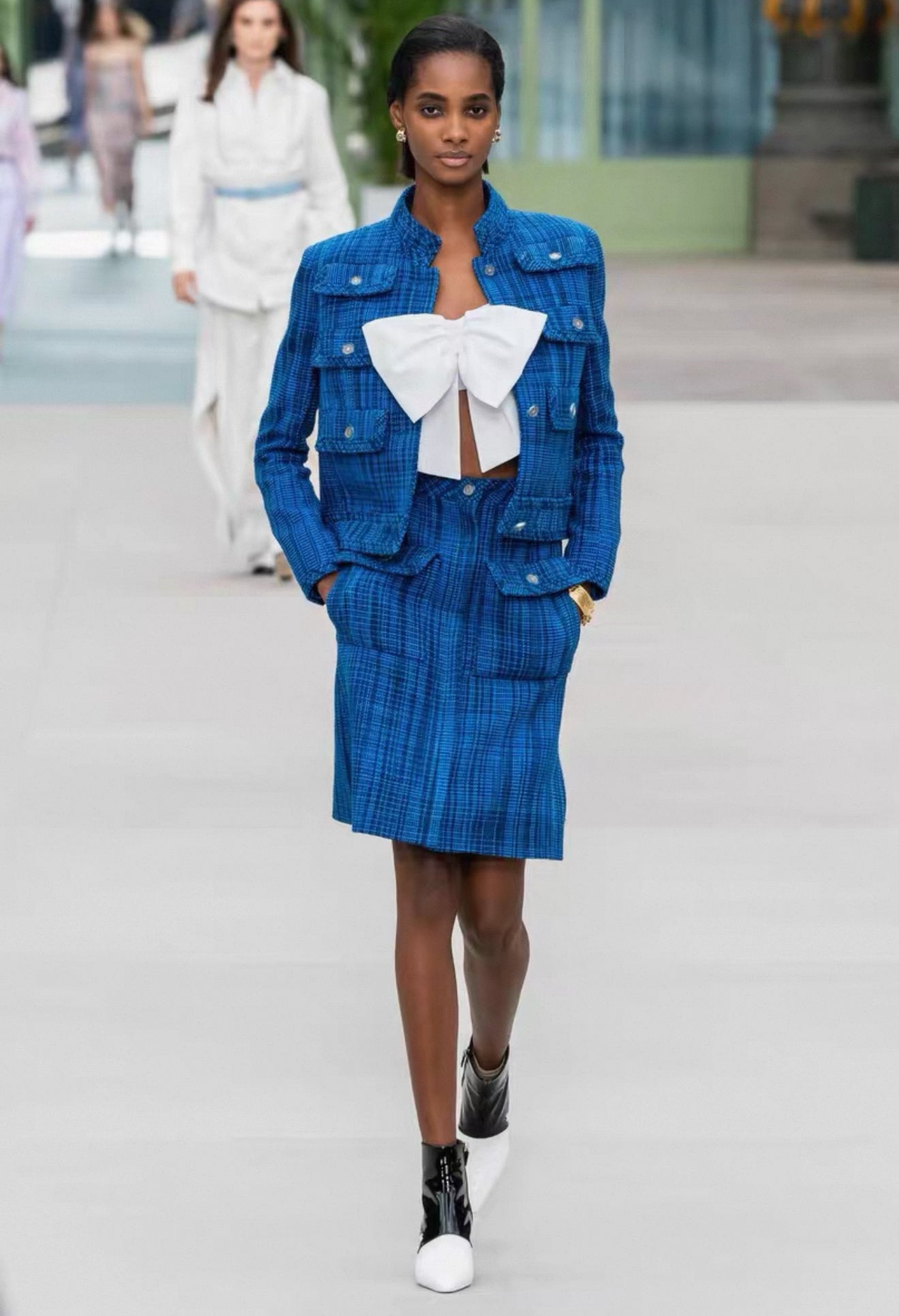 Chanel 20 blue tweed jacket