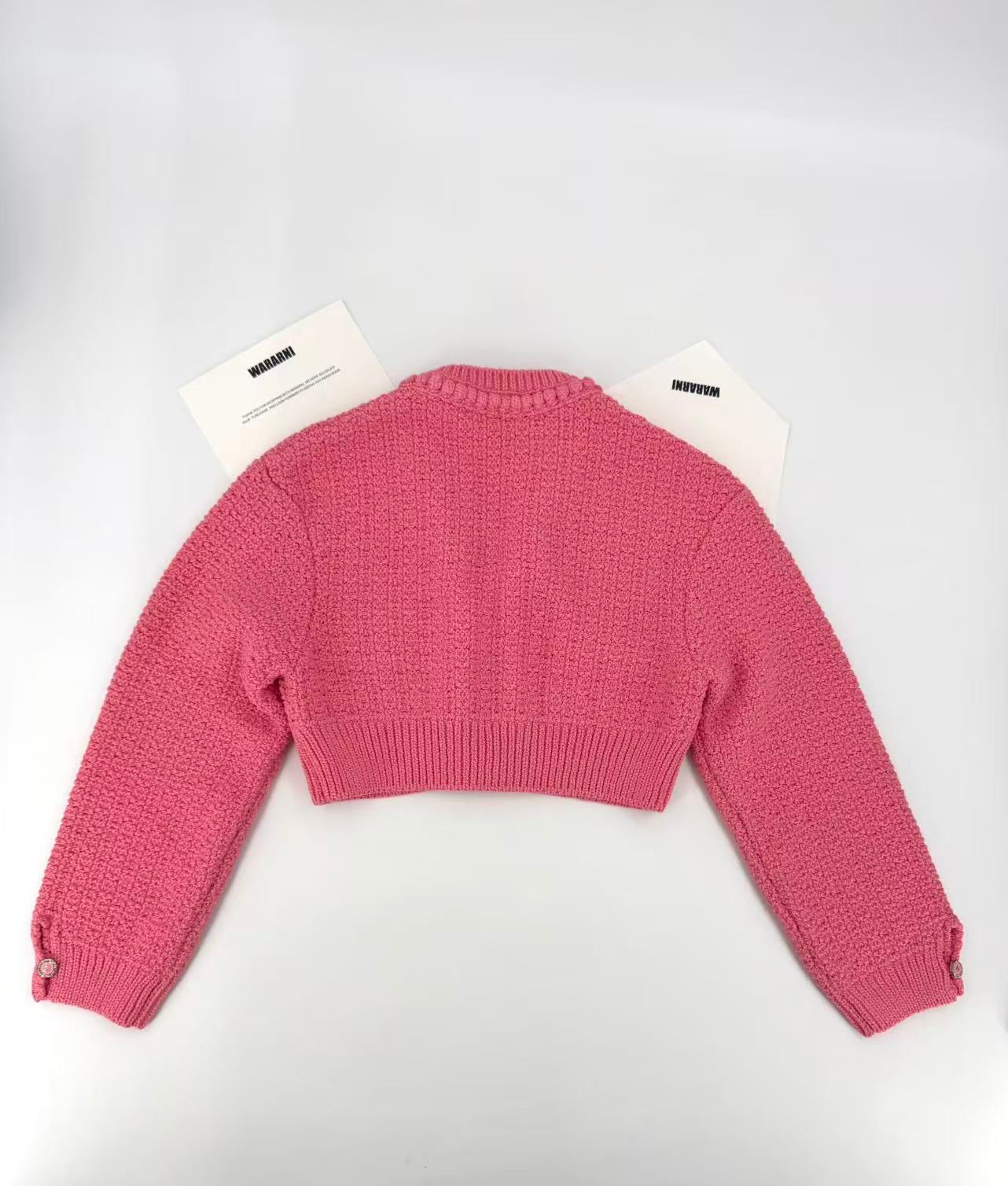 Chanel 22S Cropped Pink cardigan