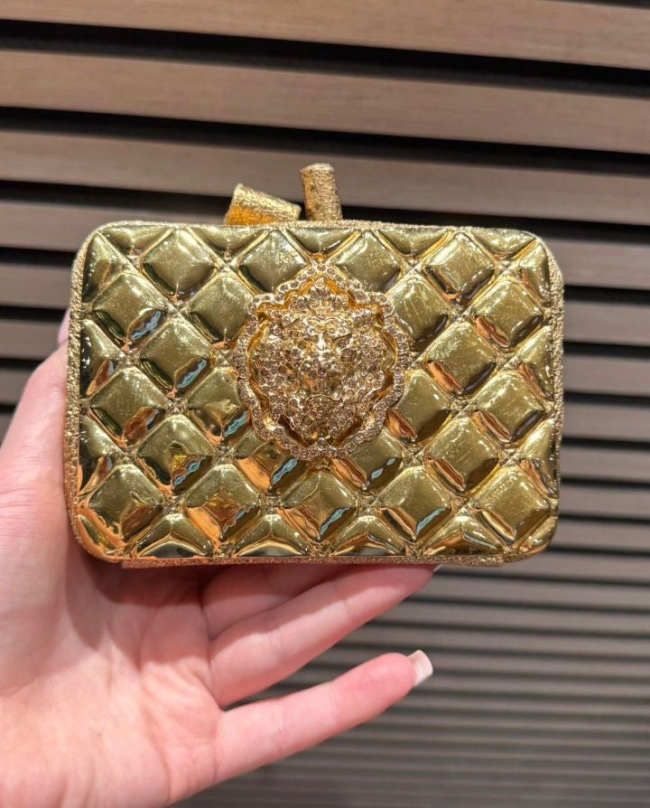 Rare Chanel 2009 Paris-Moscow Gold clutch – Wararni.com