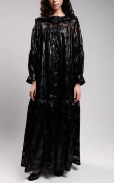 Chanel 21A Black silk coat