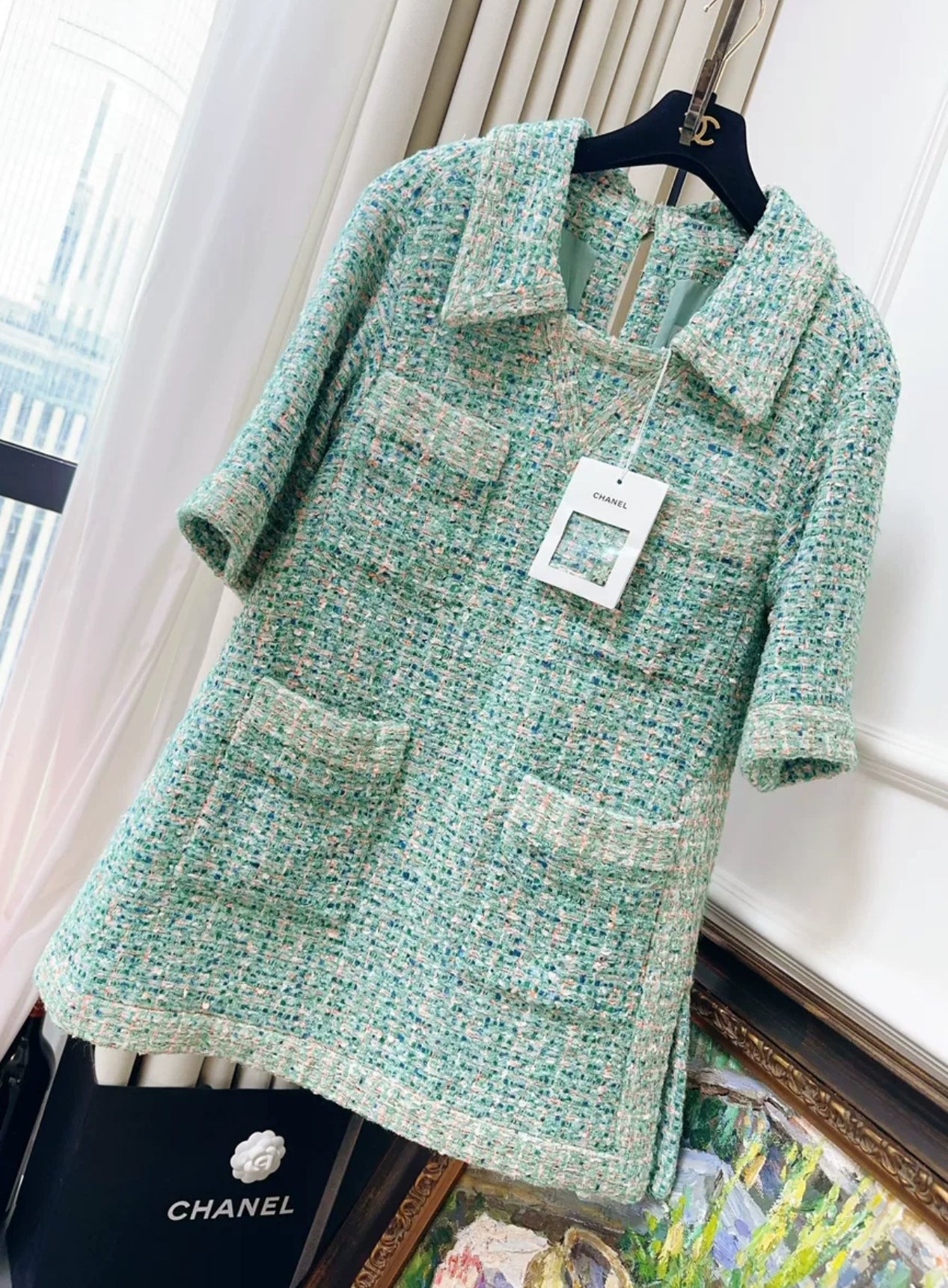 slim fit dress slacks Green Tweed Ophelia Dress main image 0