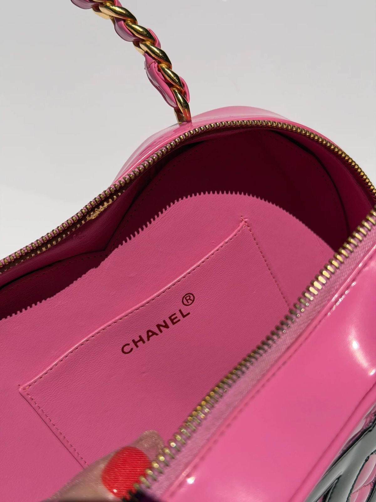 Chanel Barbie Pink Heart Vanity Bag 24K Gold-Plated Hardware 1995