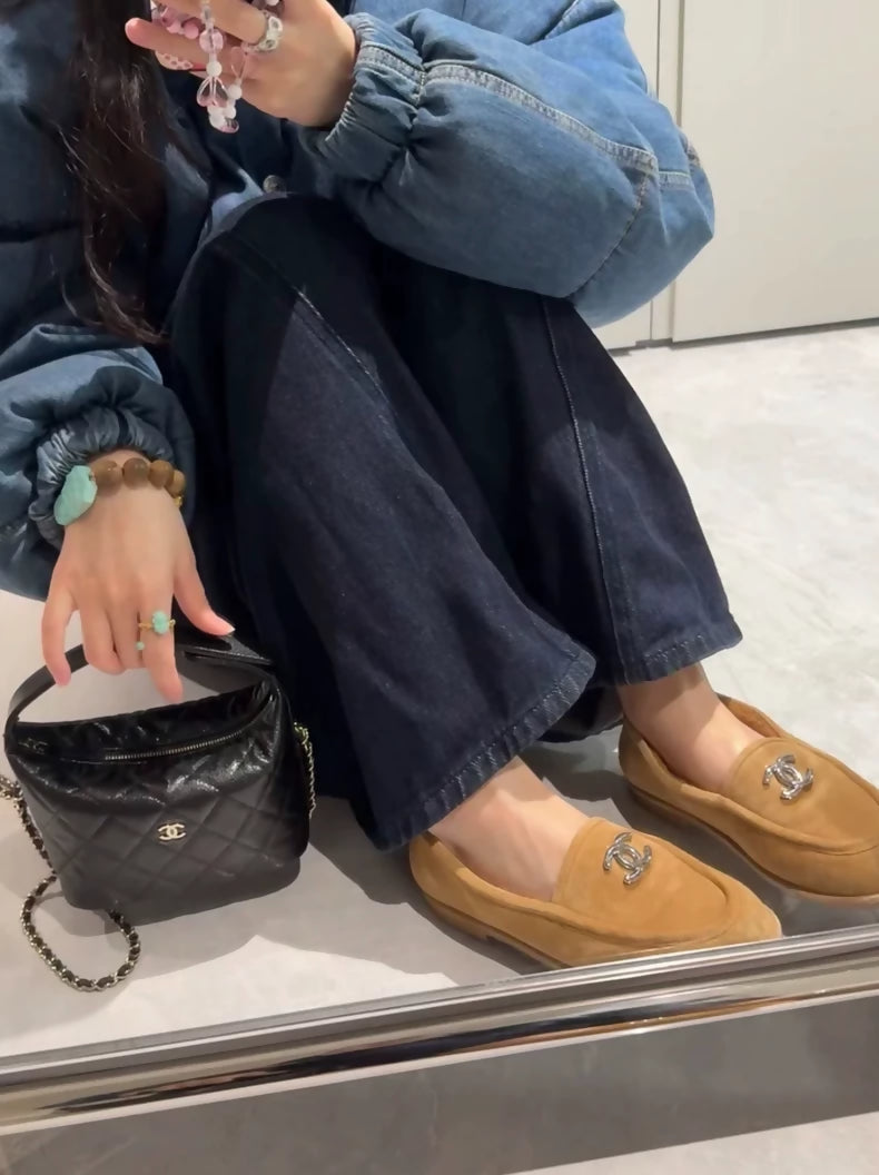 Chanel 25C Hobo black leather small size