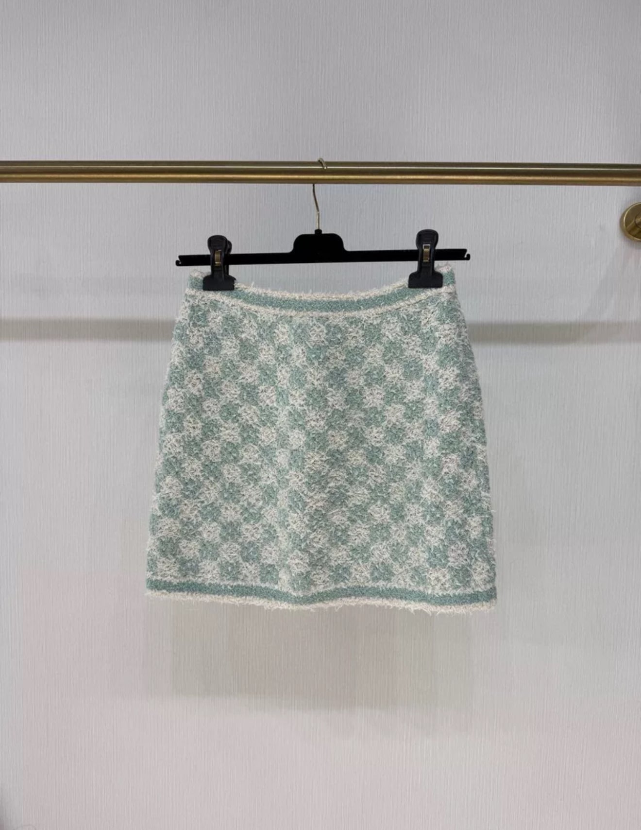 Chanel 23S Green Tweed Skirt