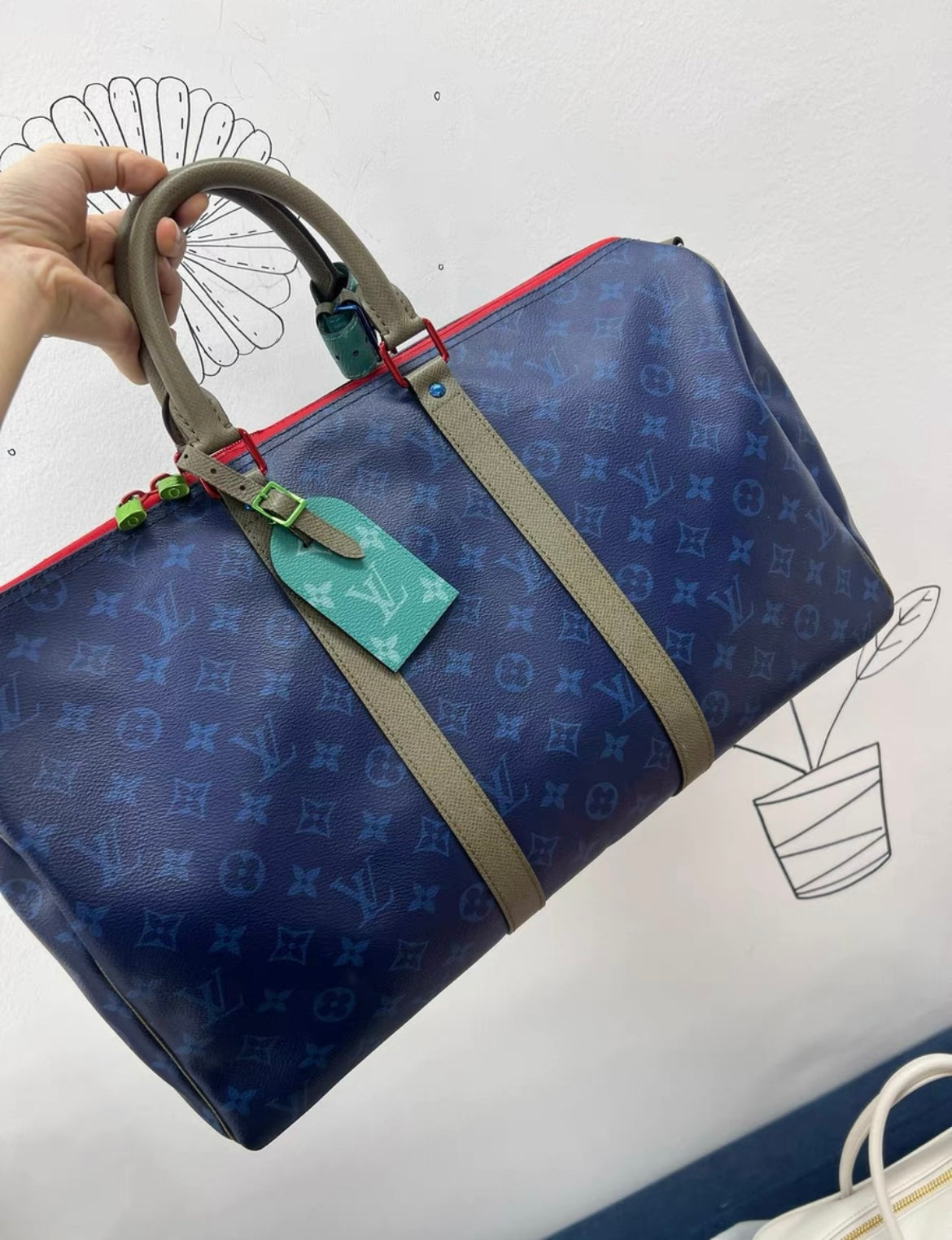Louis Vuitton 青 バケットバッグ Louis Vuitton Outdoor Keepall Bandouliere Bag Limited Edition
