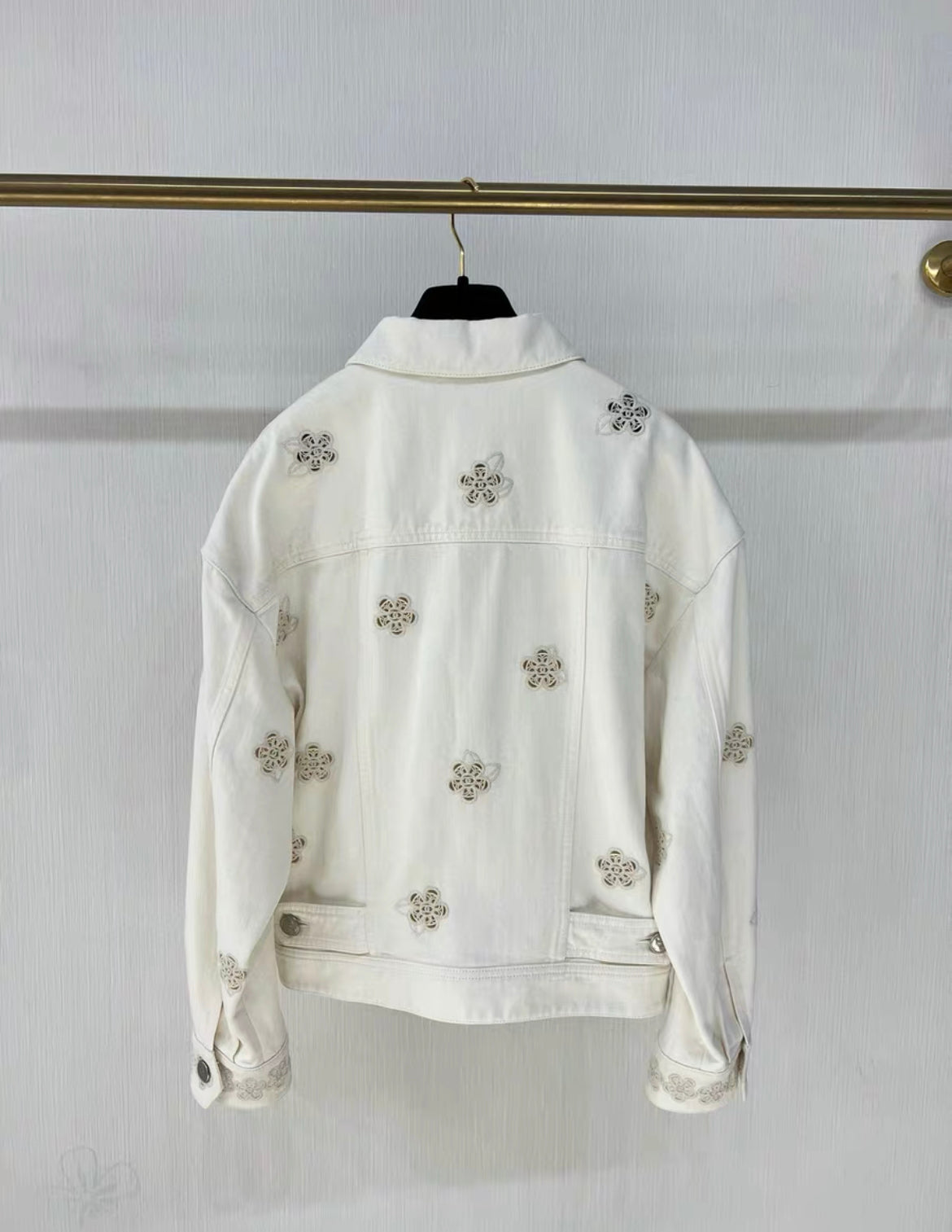 Chanel 24P Camellia denim jacket brand new with tag size 36