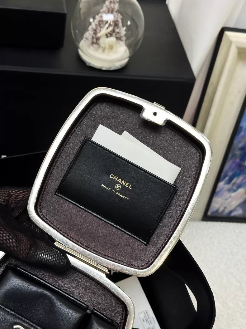 Chanel 22S black make up evening bag