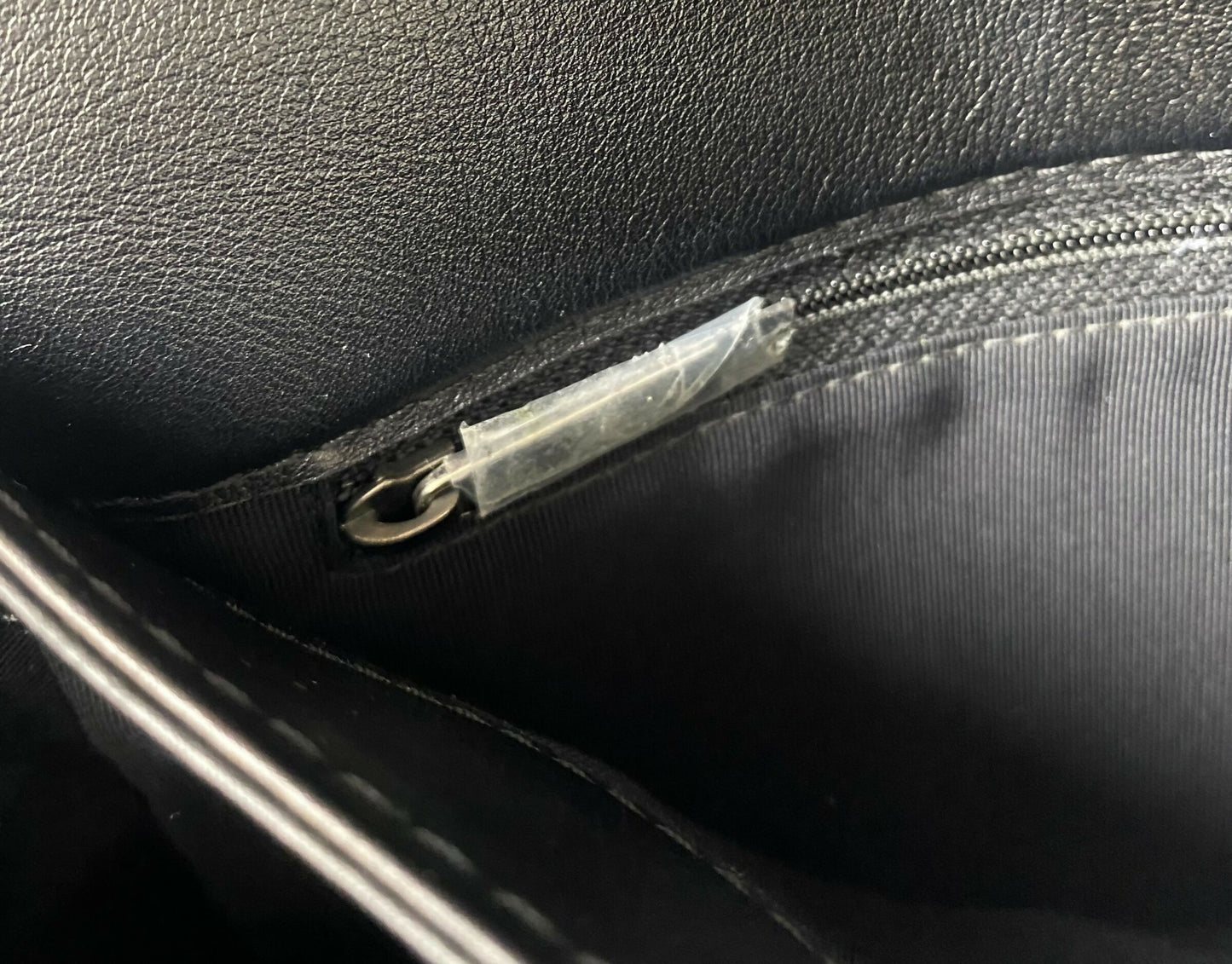 Chanel 13A Enchained Boy Bag Black Leather Old Medium Flap Bag