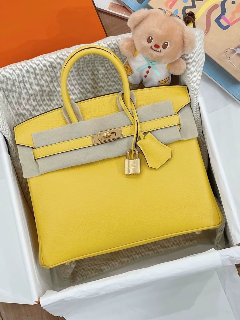 Hermès Birkin 25 Naples Yellow TN Leather Gold Hardware - Wararni