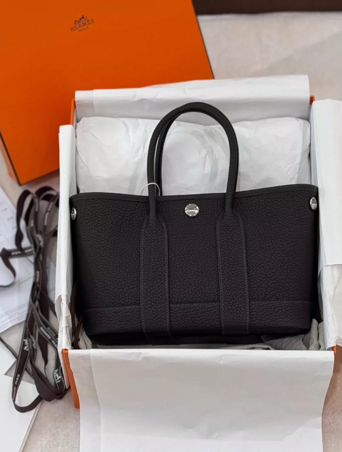 Hermès Neo Garden Party 23 Black Palladium Hardware – Wararni.com