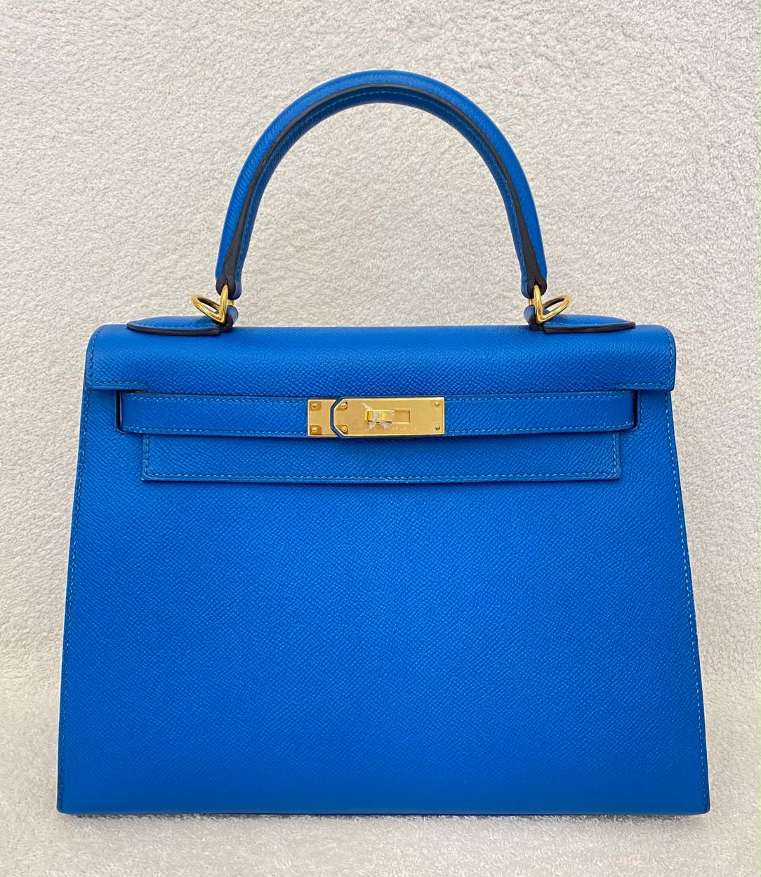 Hermes Kelly 28 sellier blue Izmir Epsom gold hardware