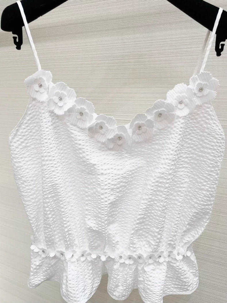 Chanel 26C floral White top