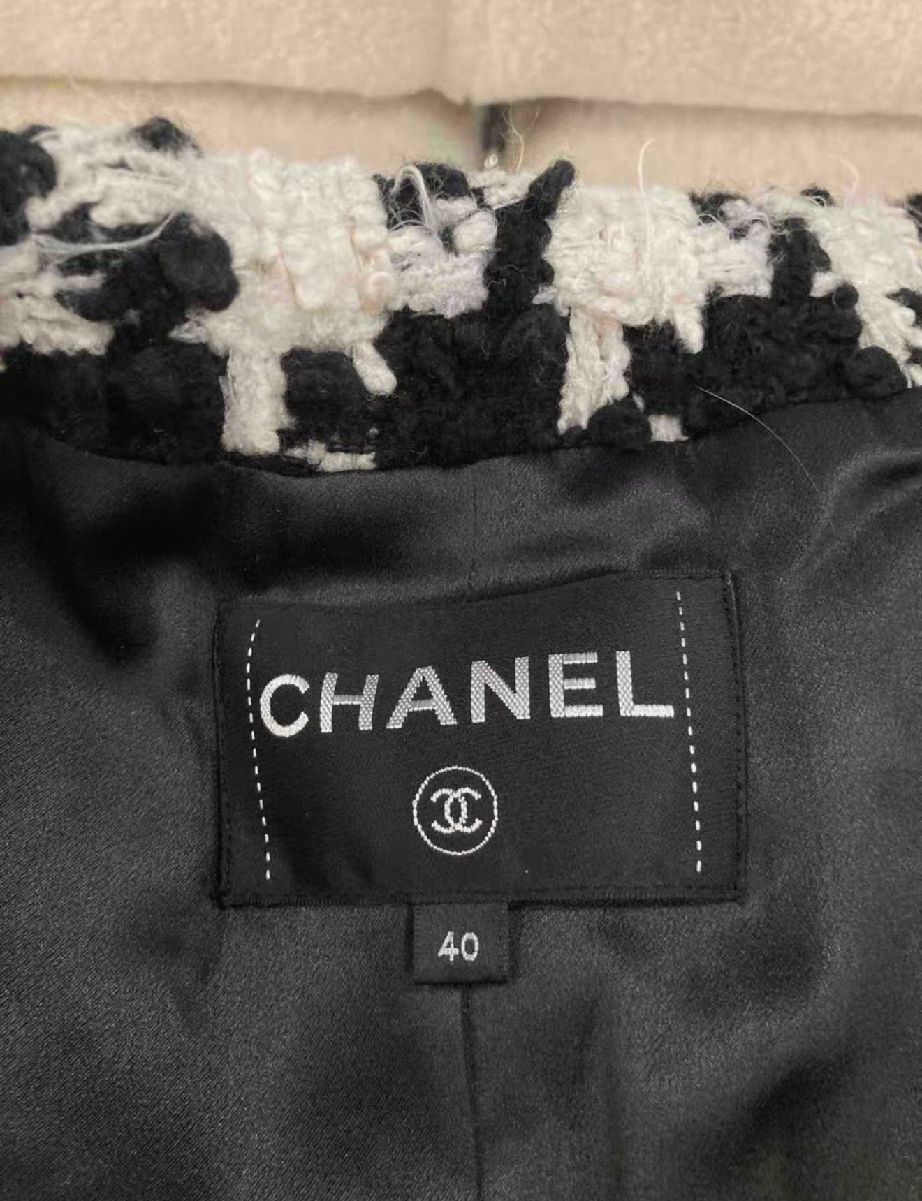 Rare Chanel 2021 Black
White Long Coat/Dress 40