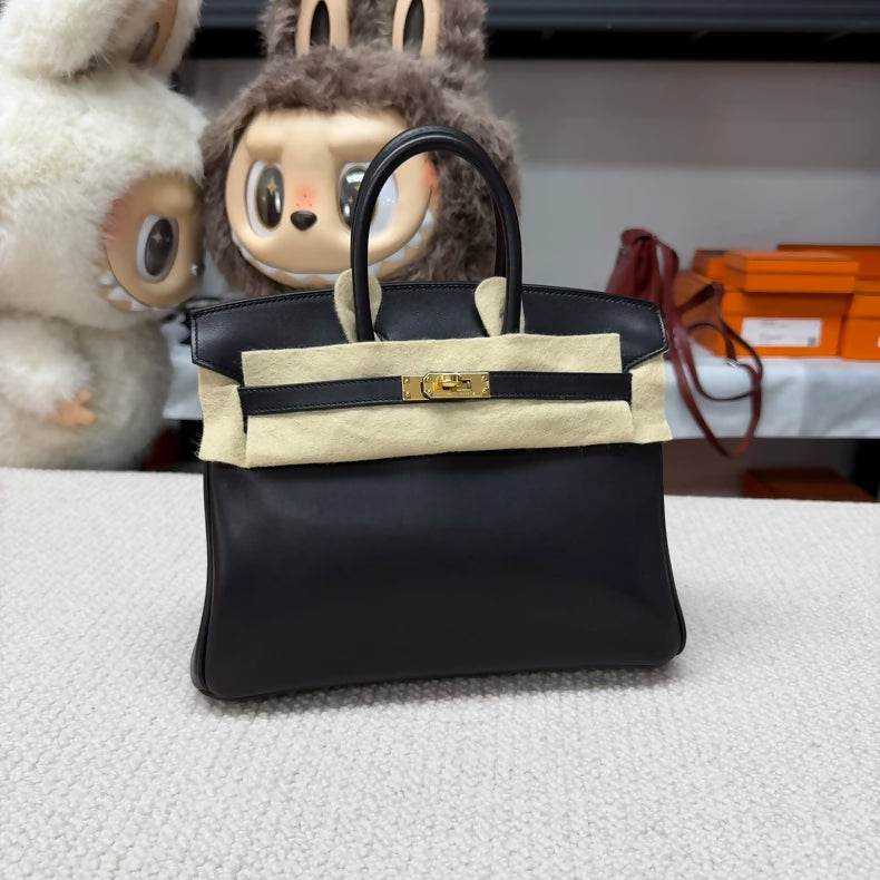 Hermès Birkin 25 Black Volupto Leather gold hardware – Wararni.com