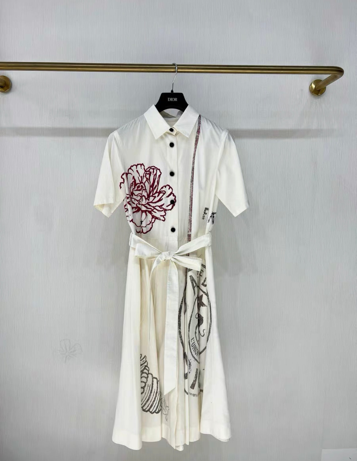 Dior 23SS shirt print dress size 34 Wararni.com Dior 23SS shirt print dress size 34 Wararni.com