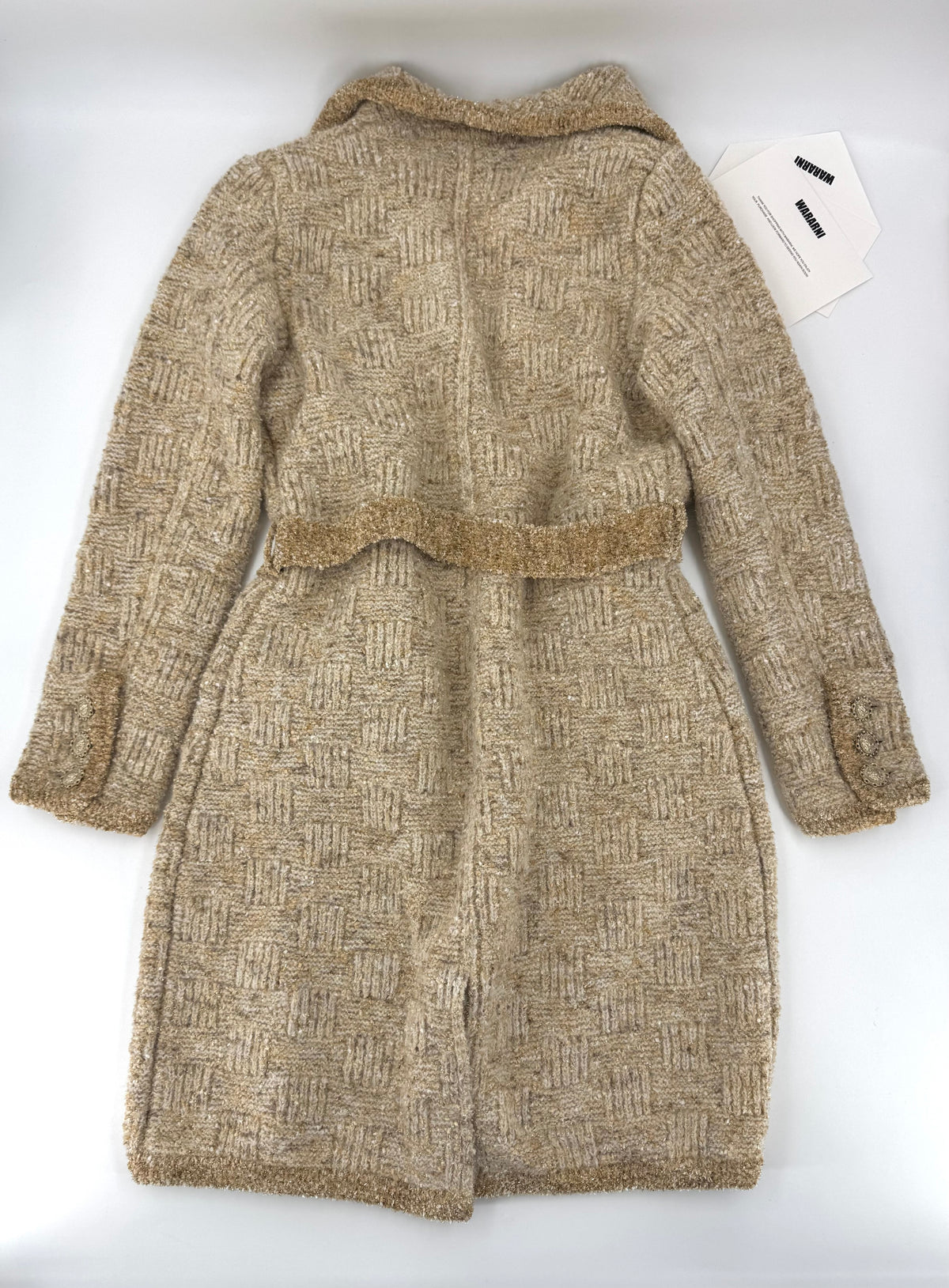 Chanel 20A gold tweed coat