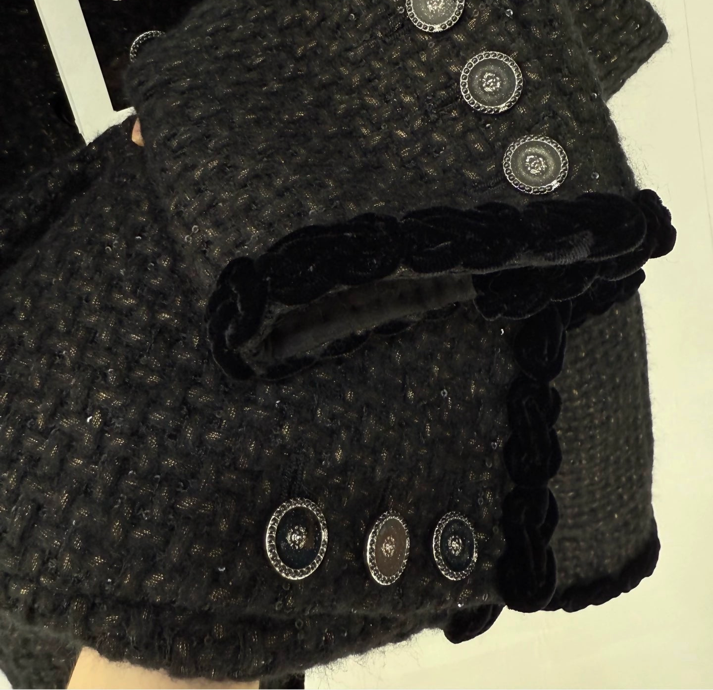 Chanel 25A black tweed jacket