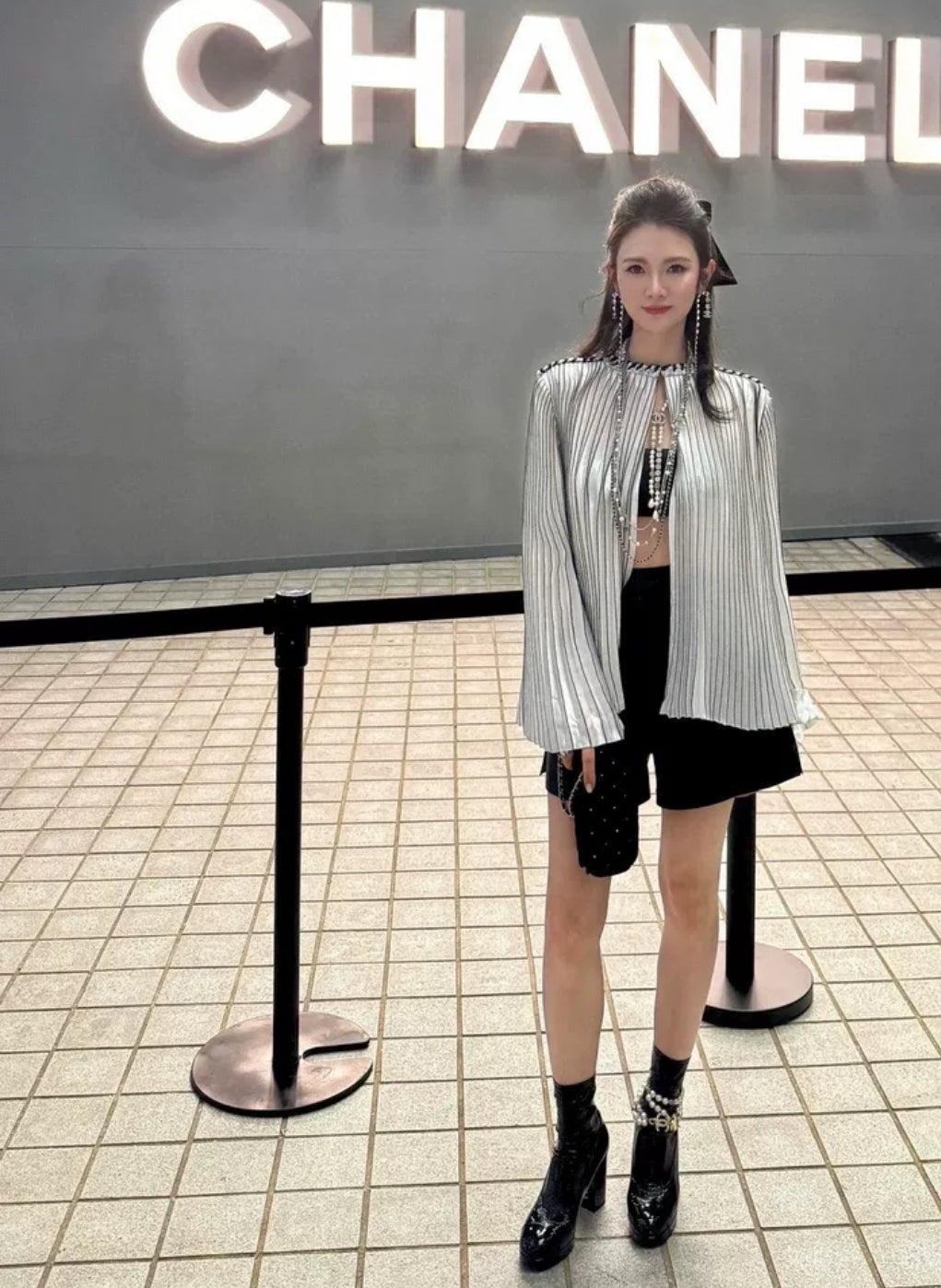 Chanel 24S pleated satin top