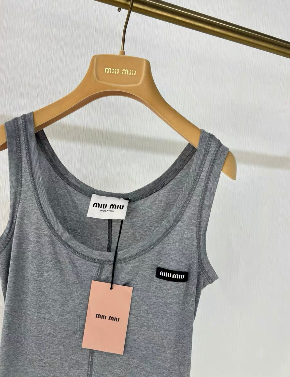 Miu Miu 24AW gray logo dress, brand new with tag, size 36