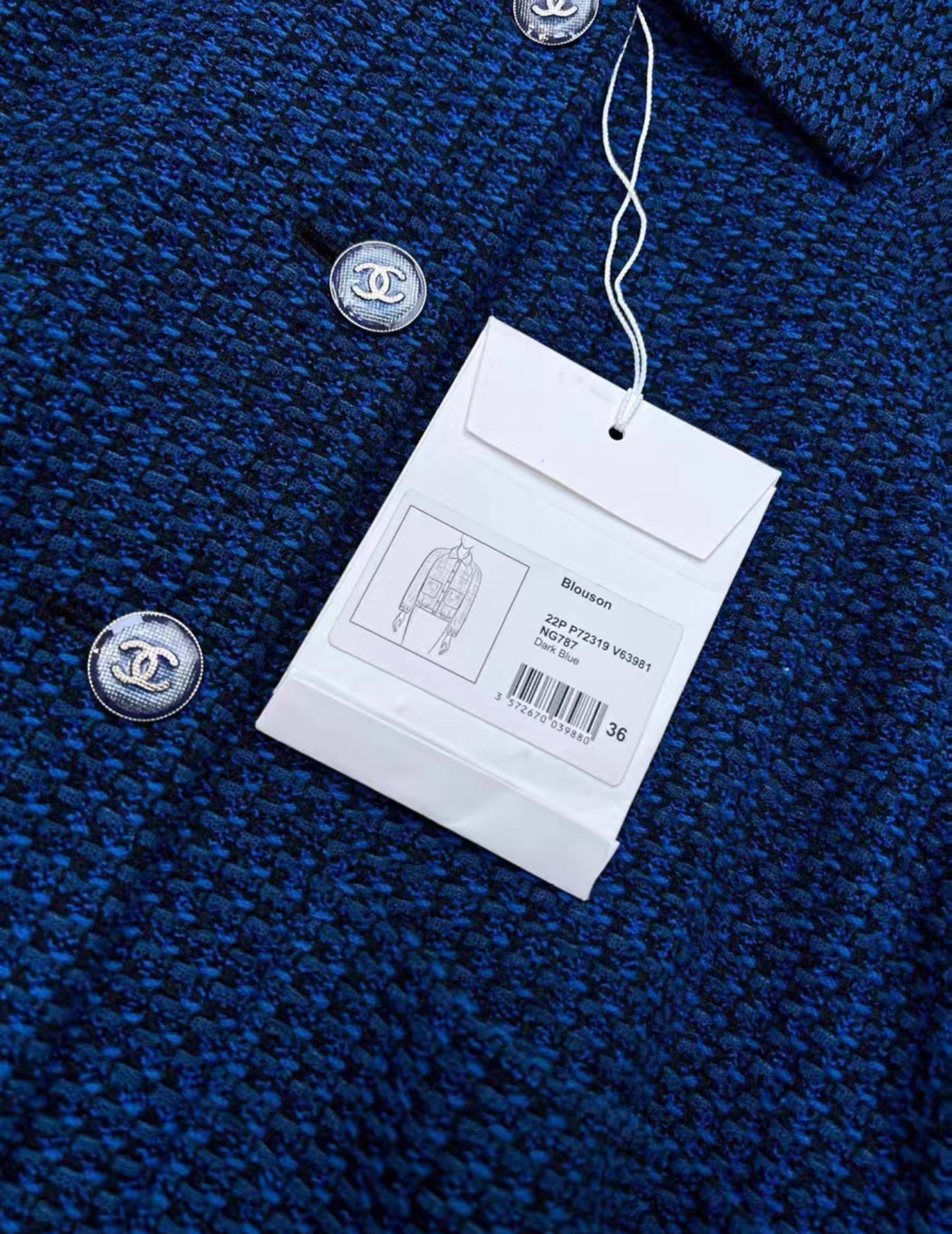 Chanel 22P Dark blue Blouson Jacket