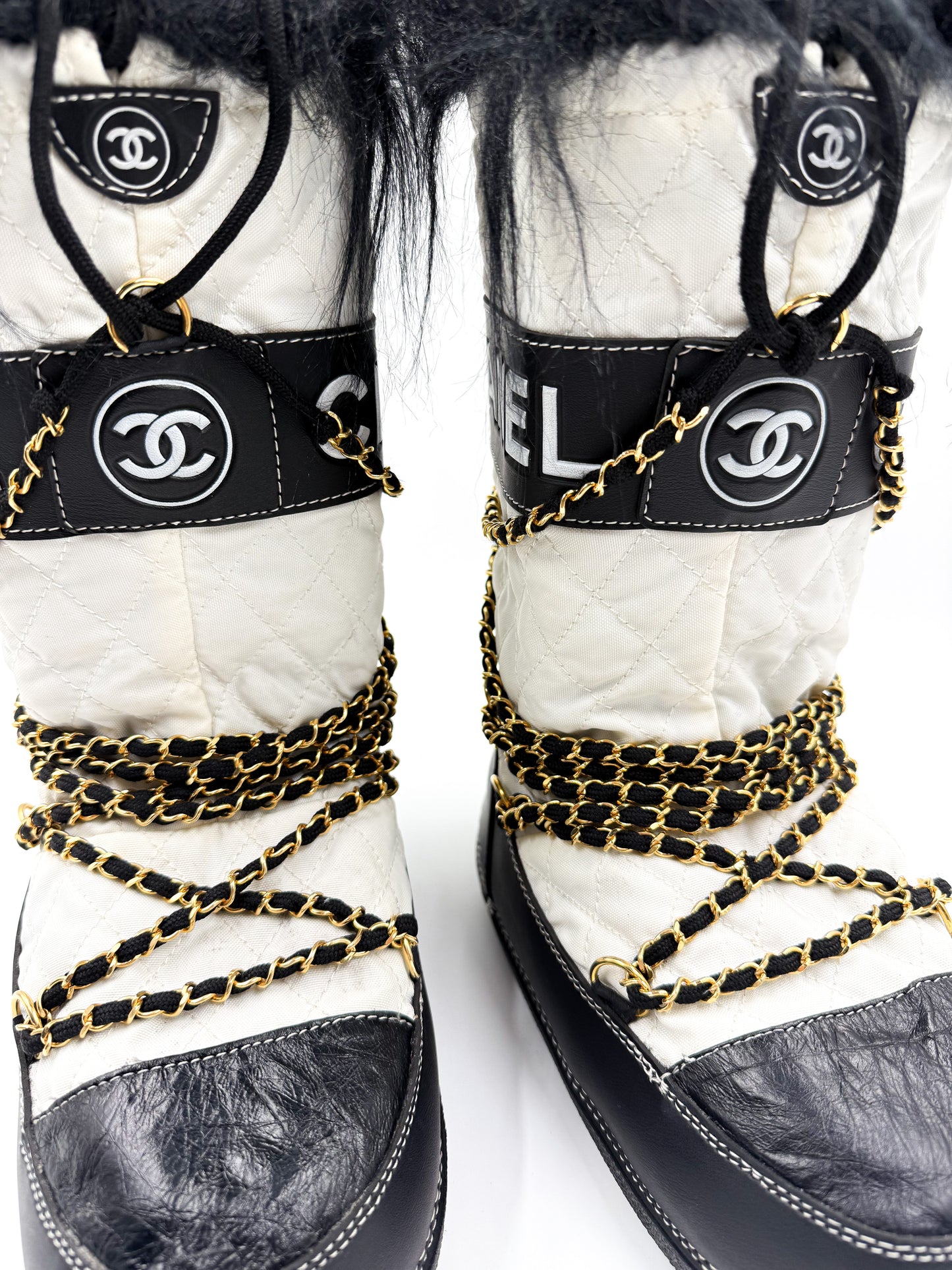 Chanel Fall-Winter 1993 Runway Snow Boots By Karl Lagerfeld
