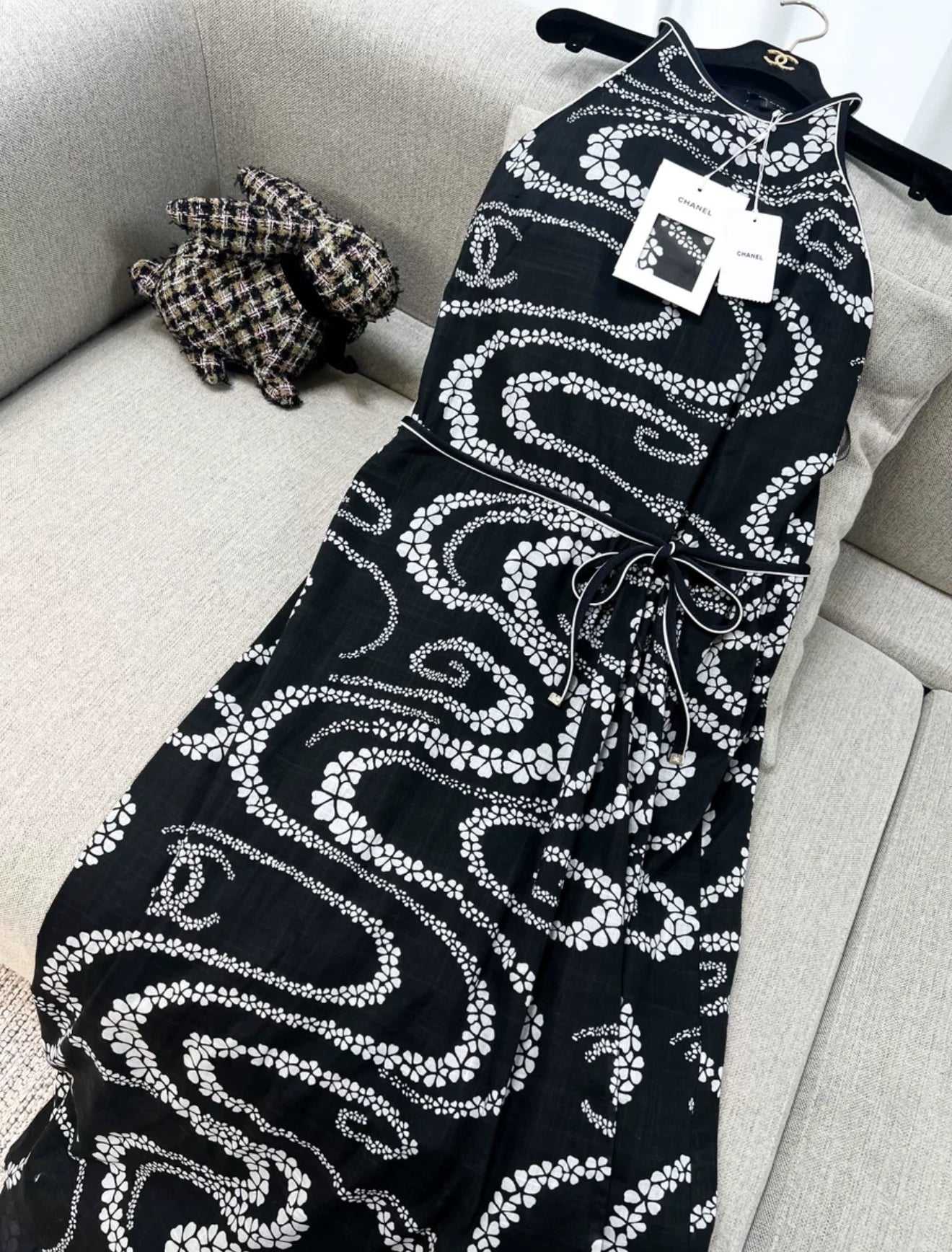 Chanel 25M black and white printed dress – Wararni.com