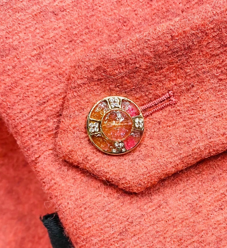 Chanel 24K l orange-red coat