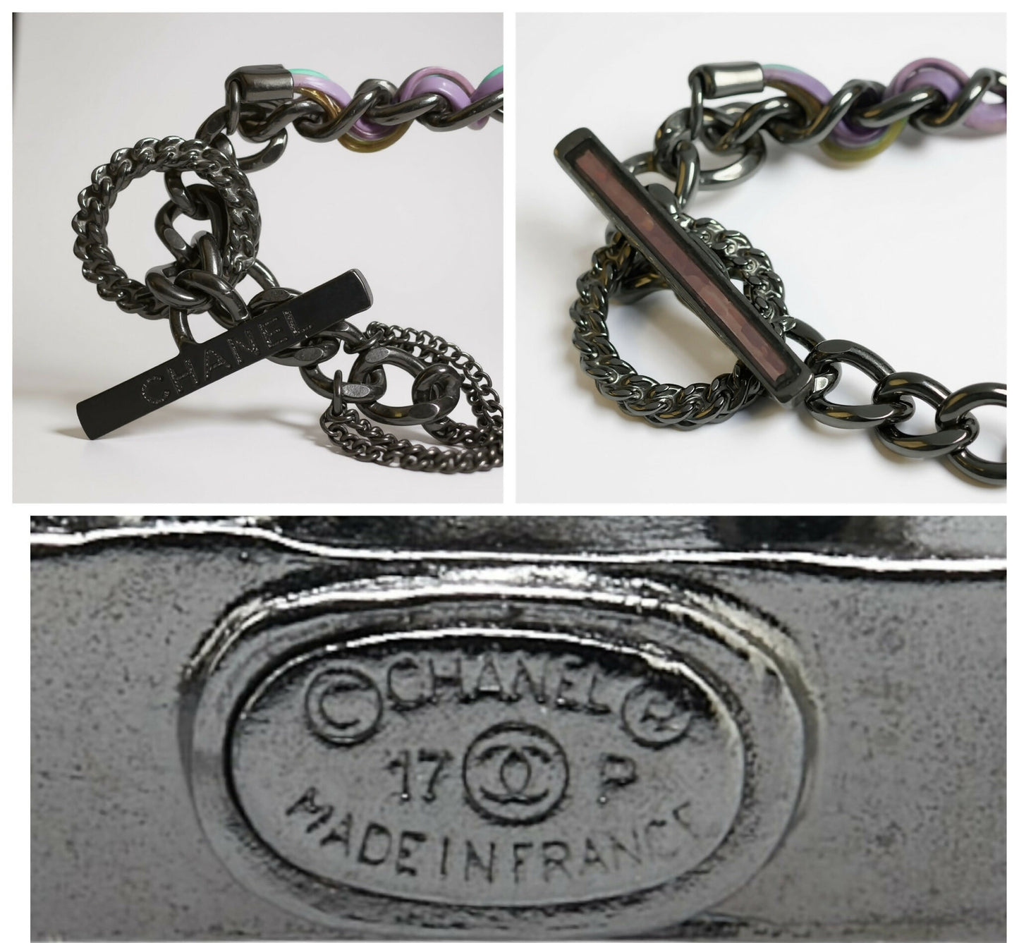 Chanel 17P Charms
Chains Letters Multicolor Necklace Belt