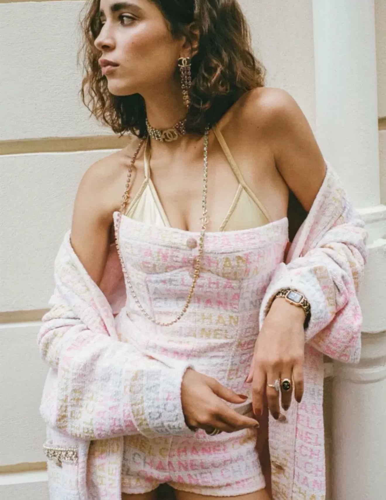 Chanel 24C Multicolor cotton tweed top