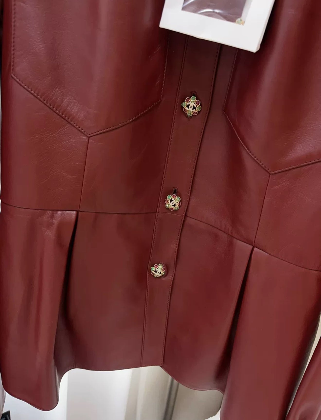Chanel 22K Burgundy Leather Jacket