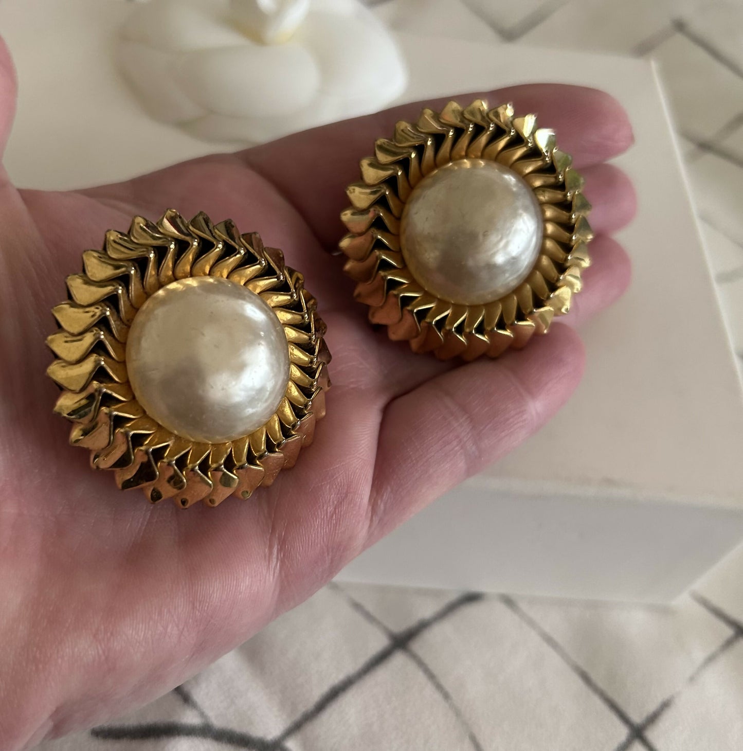 Chanel oversized vintage earrings