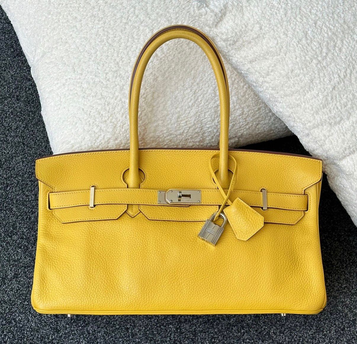 Hermes JPG Shoulder 42 Birkin Soleil Clemence Palladium hardware