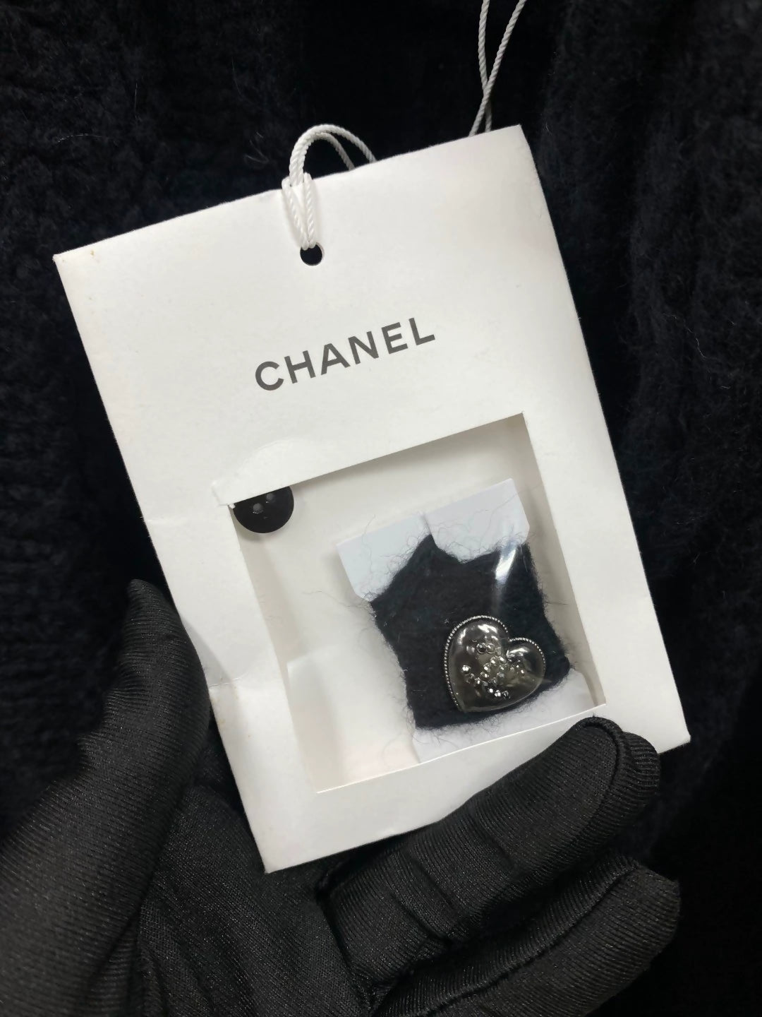 Chanel 21B black cape knitted pullover top