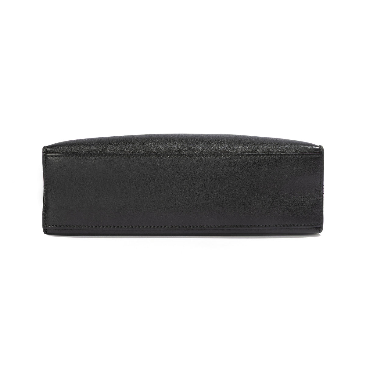 Hermès Kelly Pochette Black Swift Palladium hardware