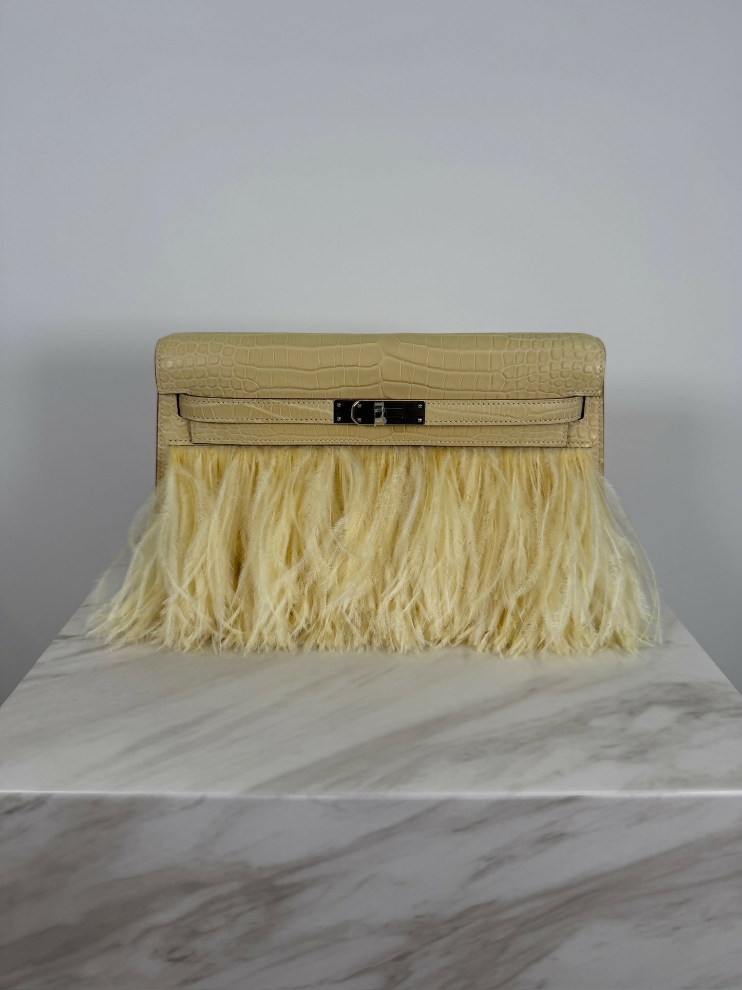 Hermès Kelly Elan Fôile Vanilla Matte Porosus PHW K 2026