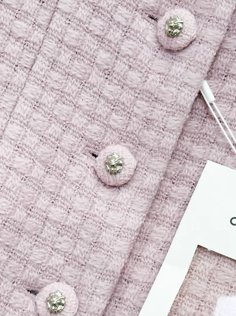 Chanel 24K pink tweed coat
